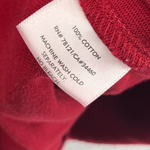 EILEEN FISHER Jacket PL Heavy Brushed Jersey Cotton Sweatshirt Full Zip Red - Picture 9 of 12